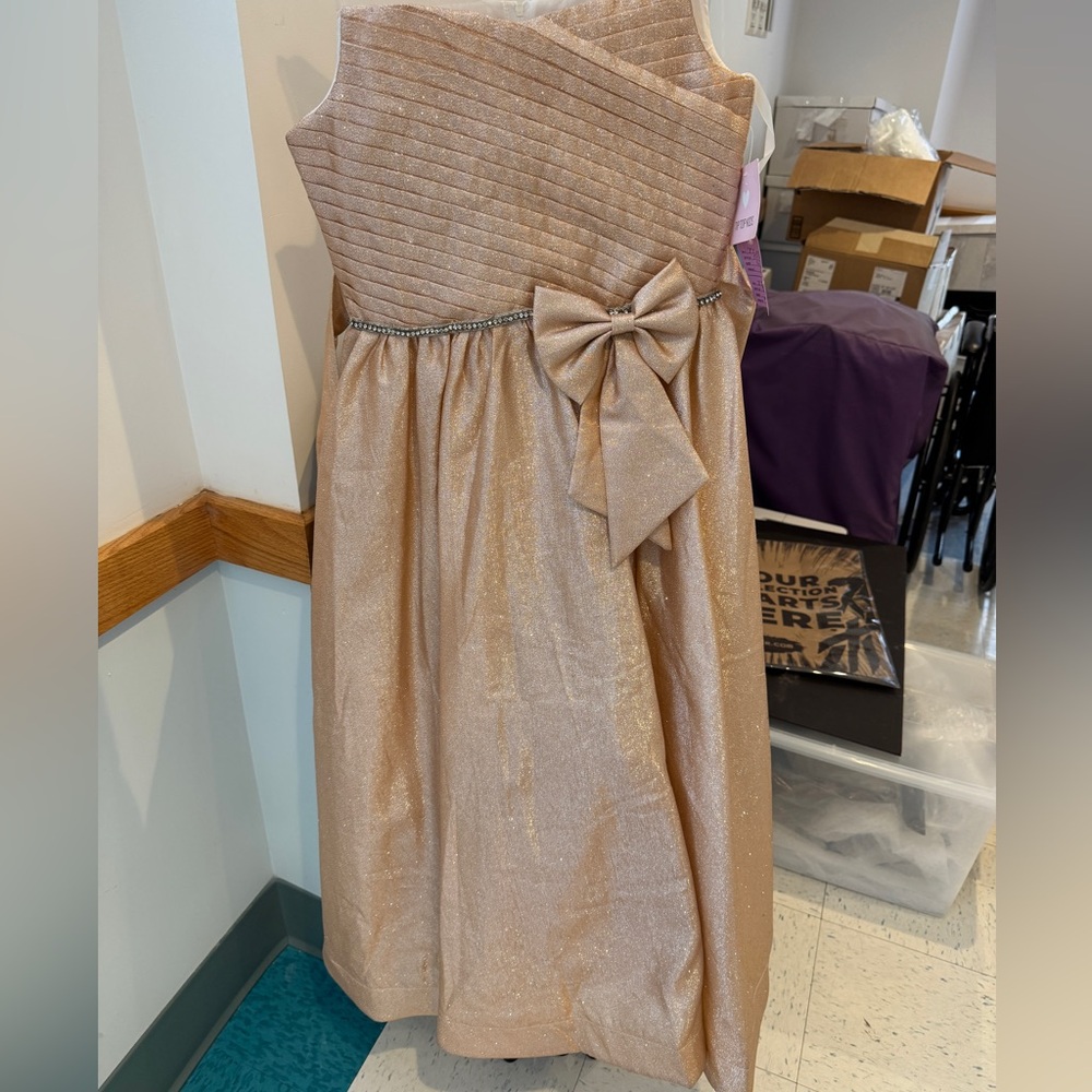 Sparkly tan formal dress